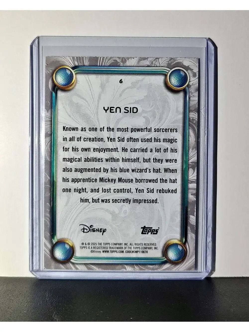 Yen Sid 2025 Topps Disney Wonder #6 Card Fantasia